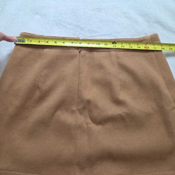 New 16 Maeve x Anthropologie Belted wrap mini skirt in Cedar - Picture 8 of 10